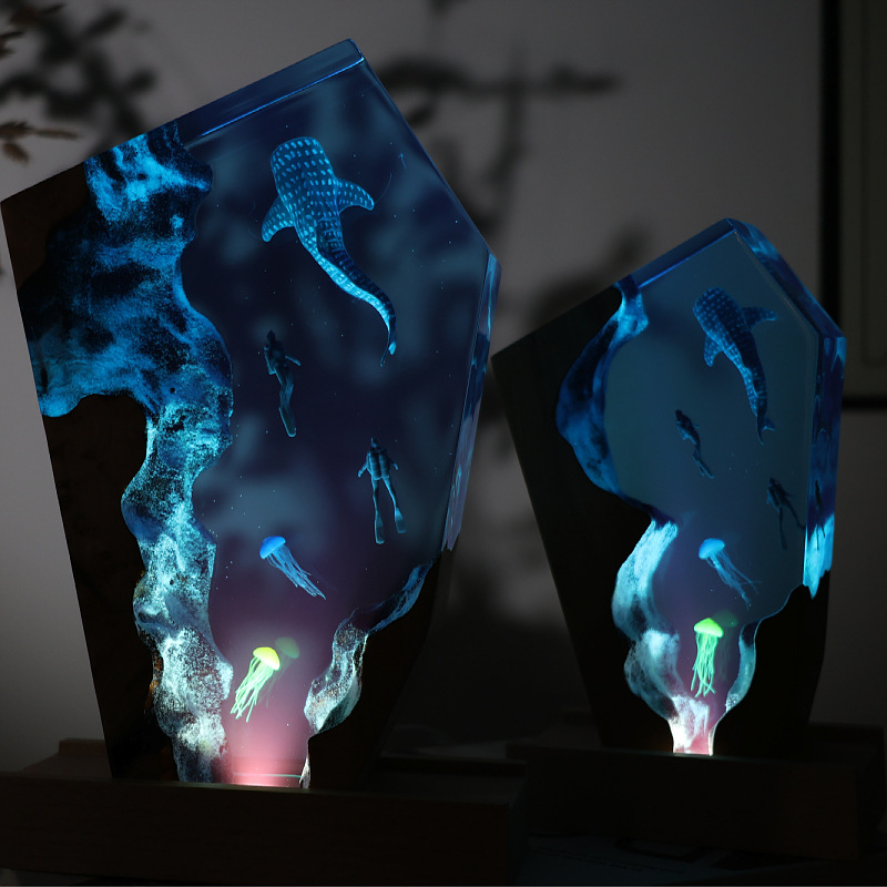 Resin Cave Whale Diver Desktop - Resin Art Wedding Gift review and price