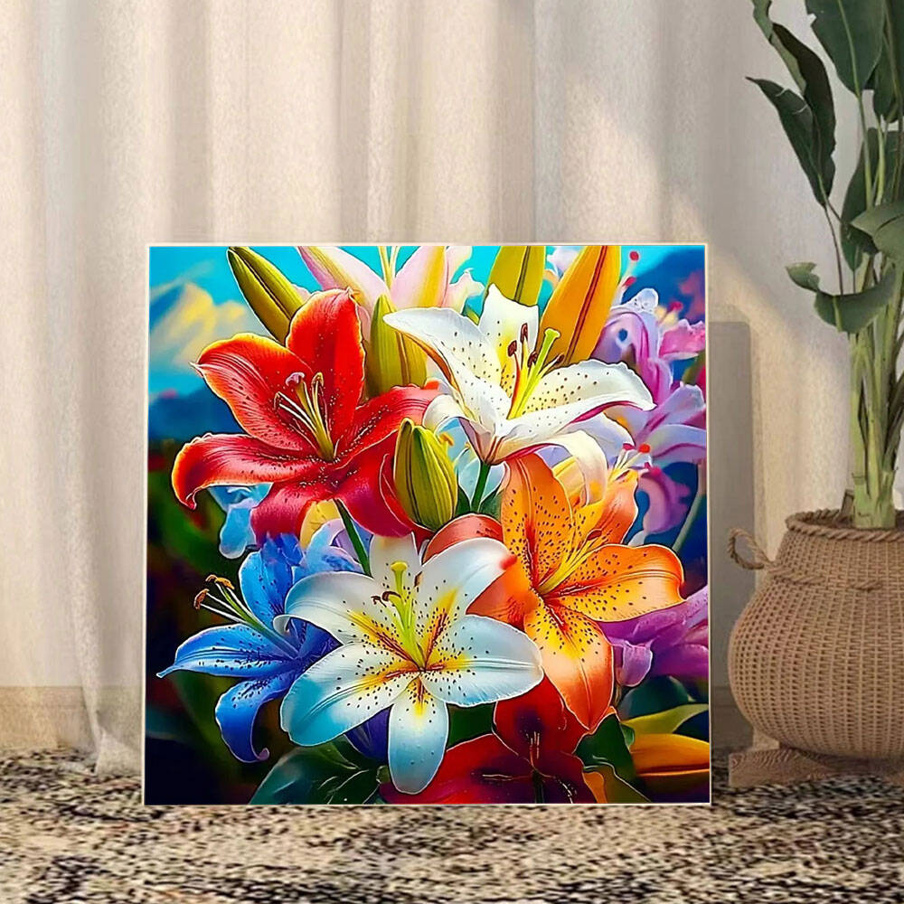 Huacan Modern Art Flower Diamo - Resin Art Wallpaper review and price