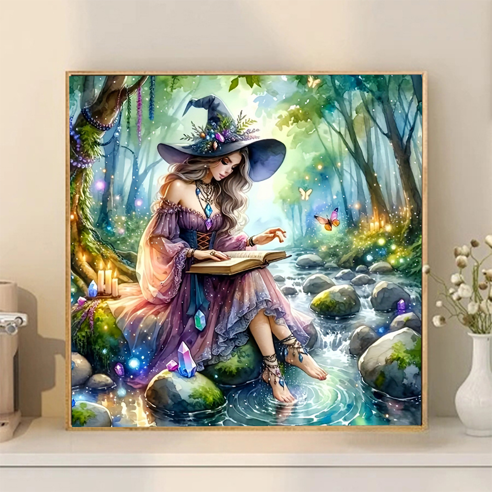 HUACAN Diamond Embroidery Witc - Resin Art Wallpaper review and price