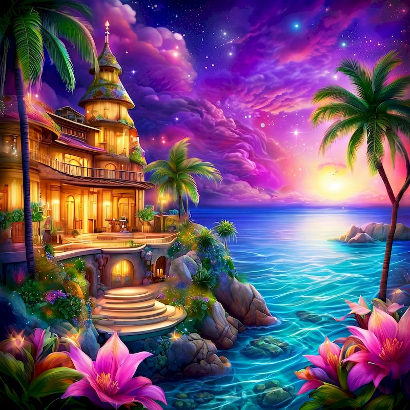 GATYZTORY Seaside Diamond Pain - Resin Art Wallpaper review and price