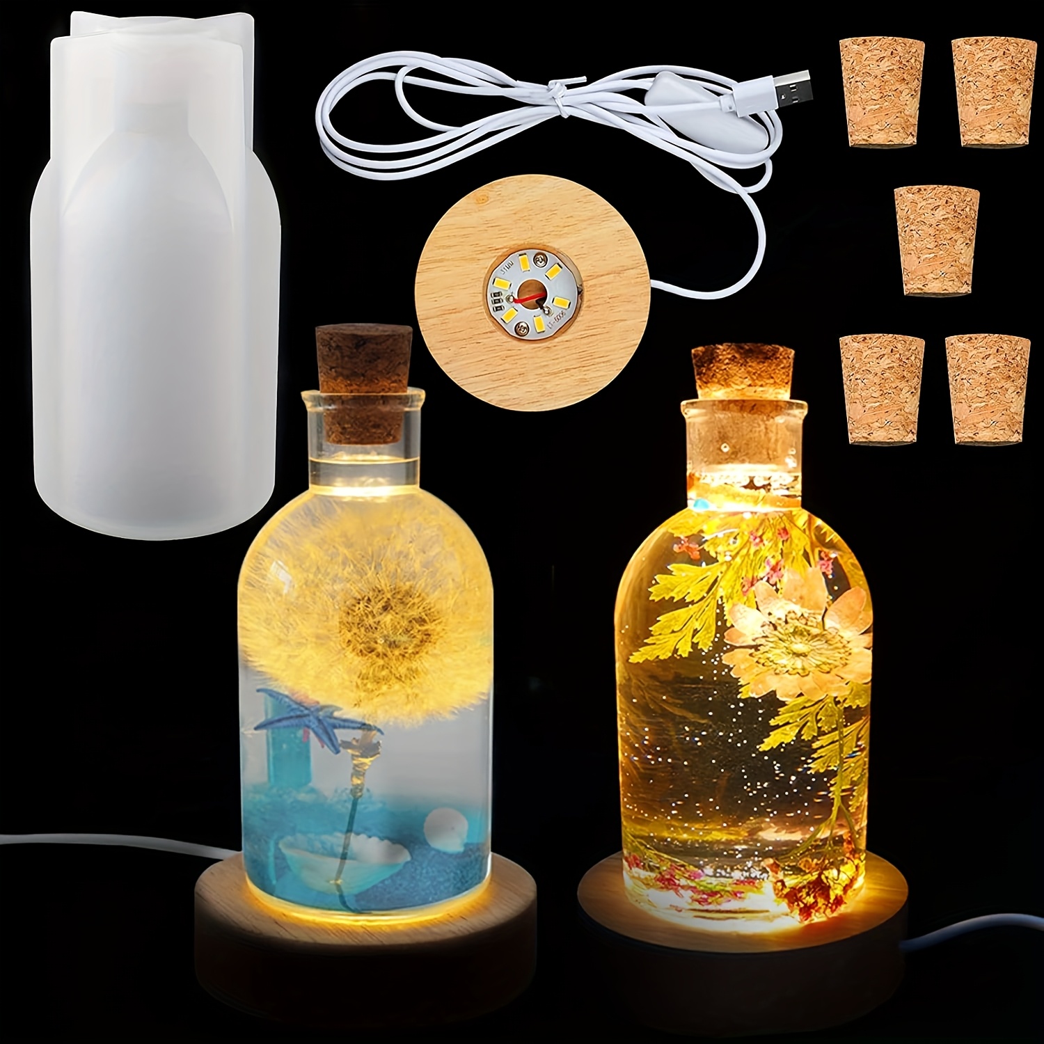 Drift Bottle Light Resin Mold  - Resin Art Equipment review and price