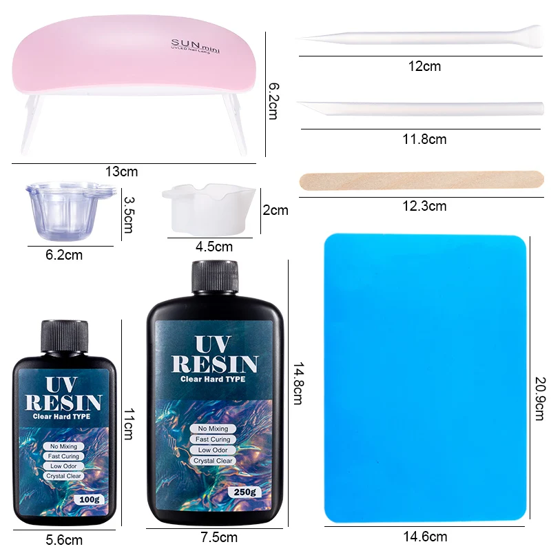 Hard UV Resin Glue Kit Fast Cu - Resin Art Equipment review and price