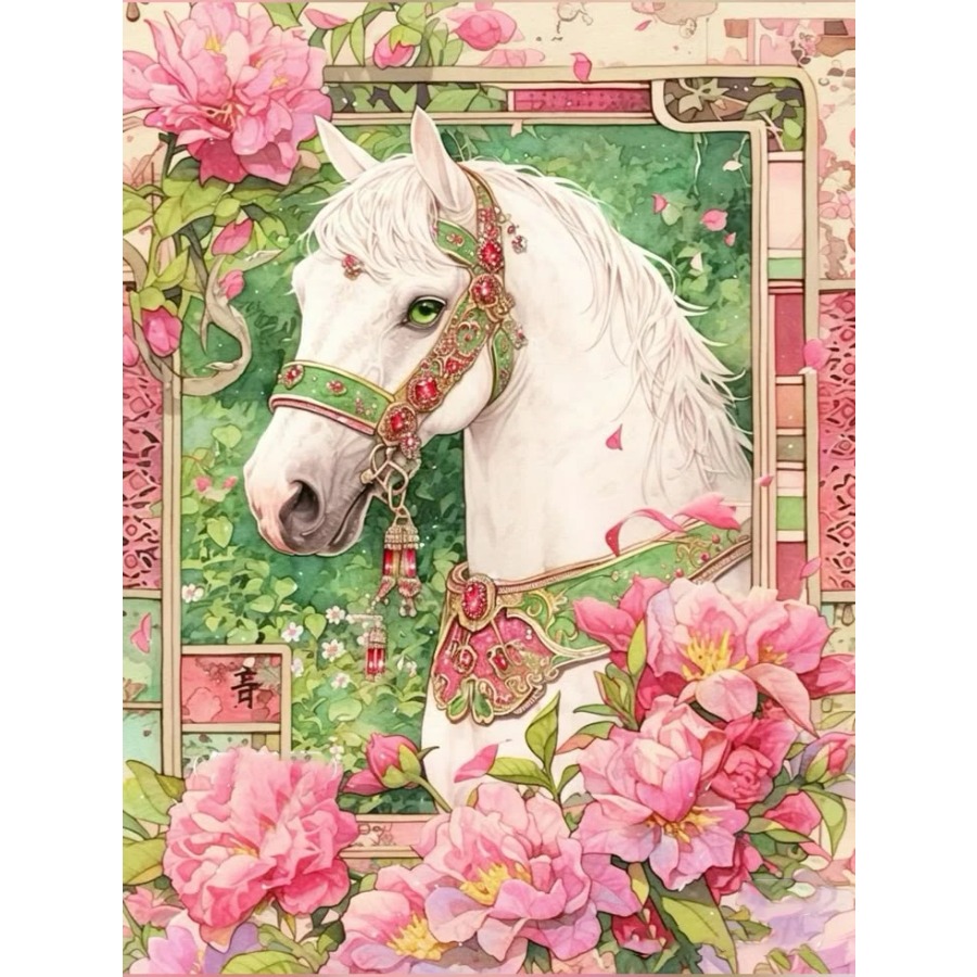 Diamond Painting White Horse w - Resin Art Work review and price