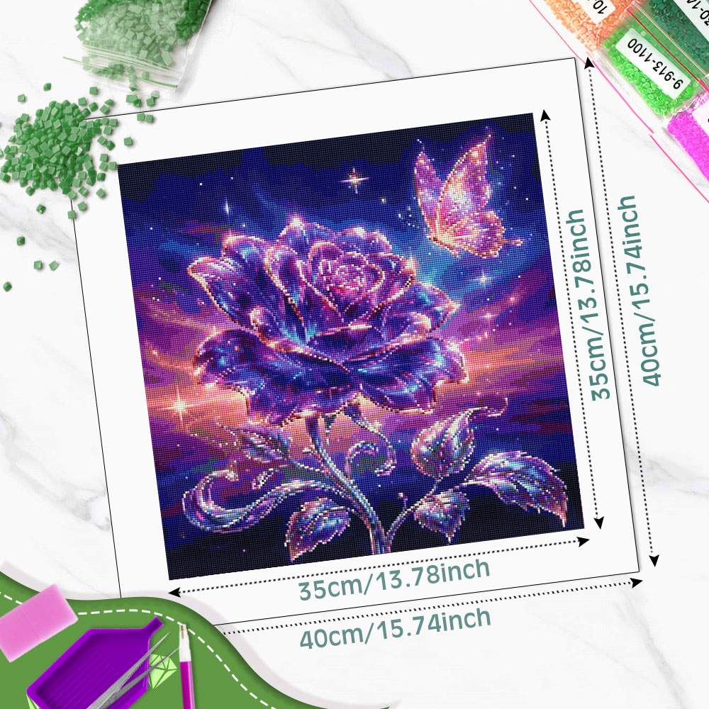 Huacan Full Square Round Diamo - Resin Art Rose review and price