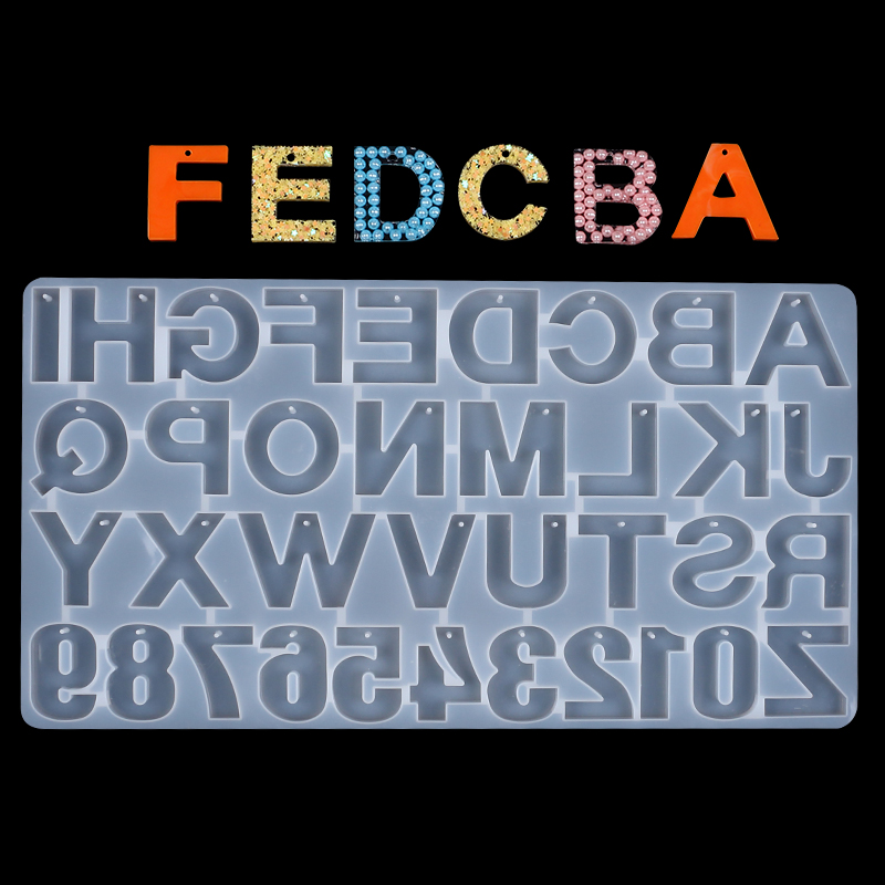 Letter Number Keychain Silicon - Resin Art Alphabet review and price