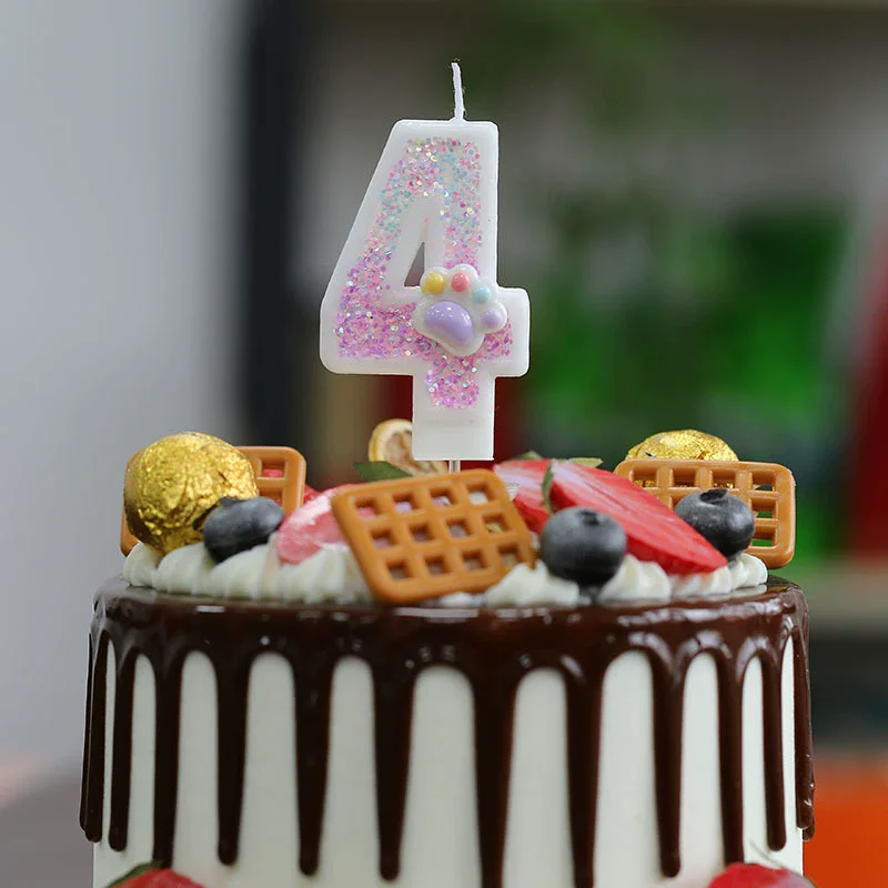 Creative Cute Cat Paw Cake Num - Resin Art Alphabet review and price