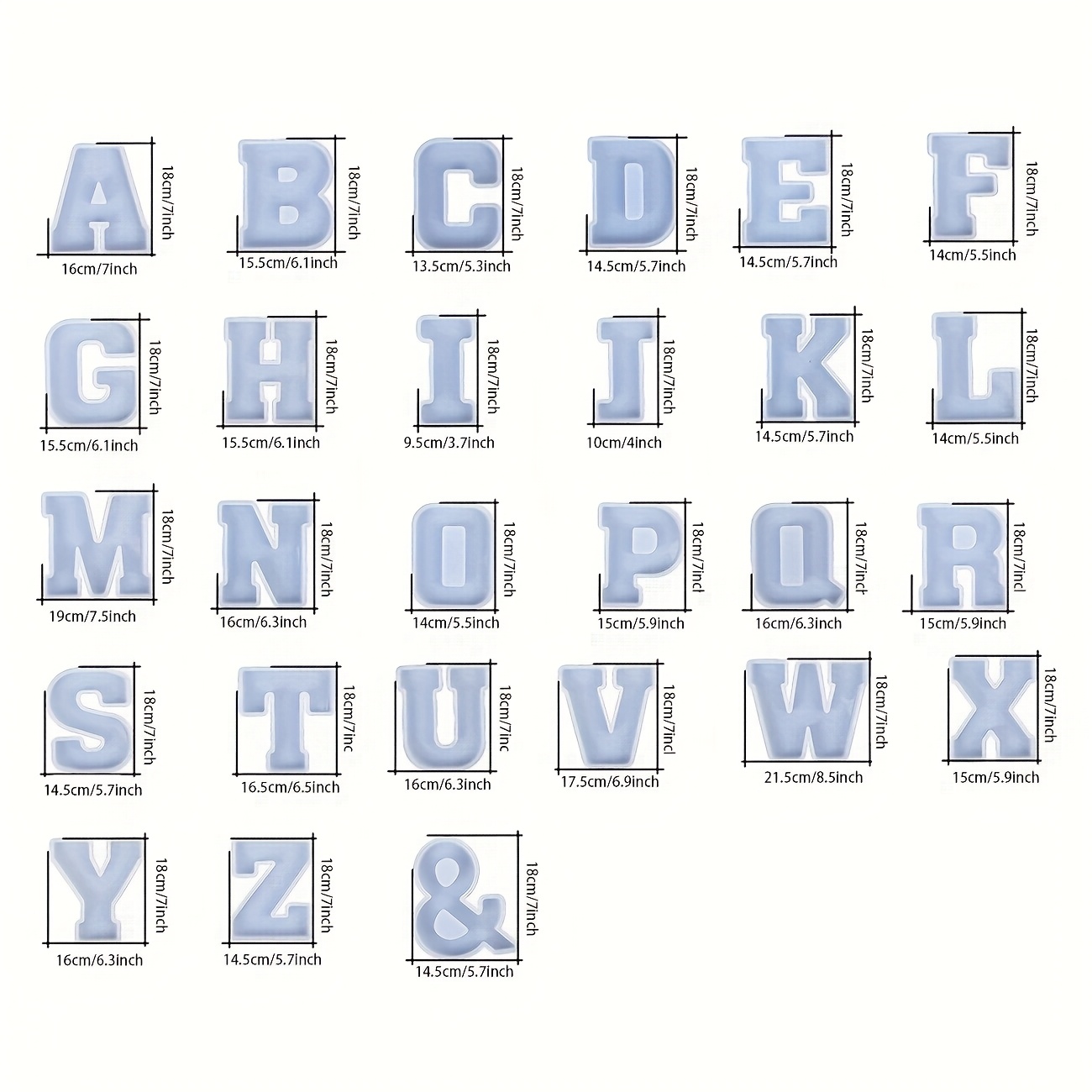 7-Inch Large Letter Resin Mold - Resin Art Alphabet review and price