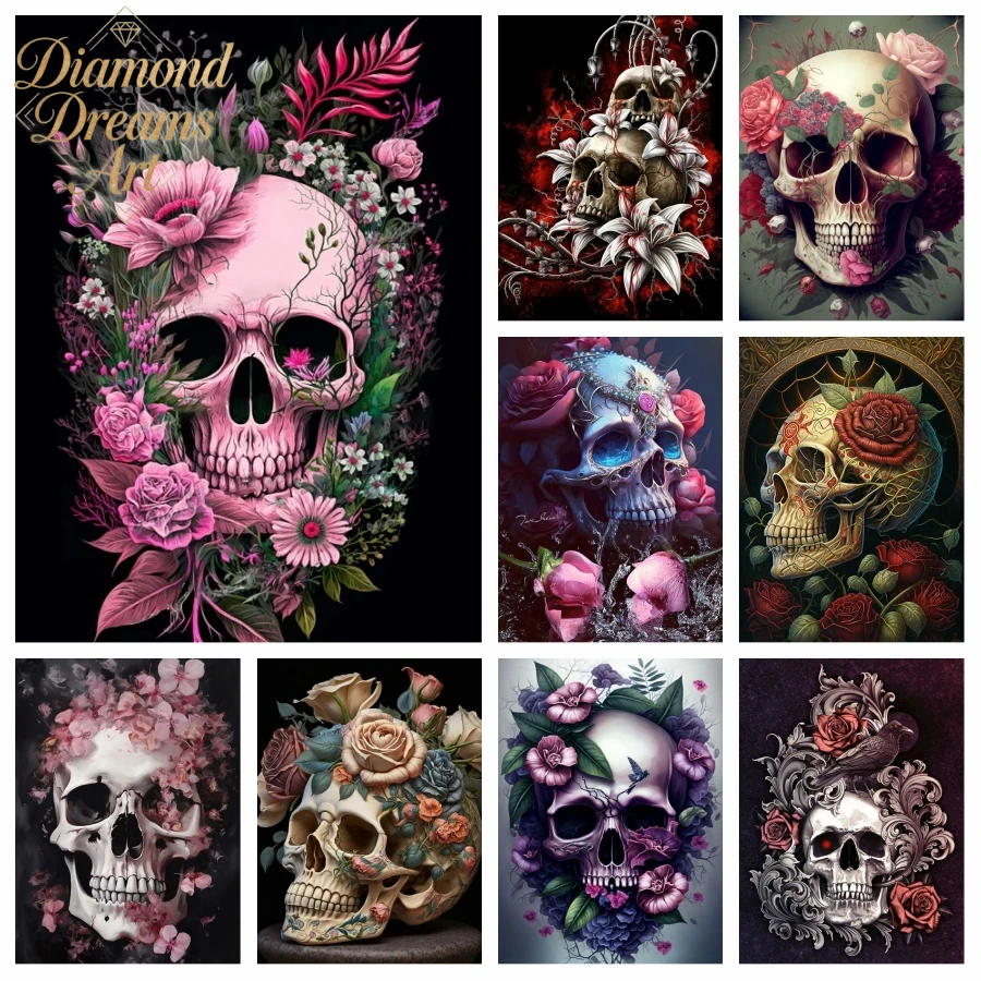 Frameless,Halloween Skull Diam - Resin Art Rose review and price