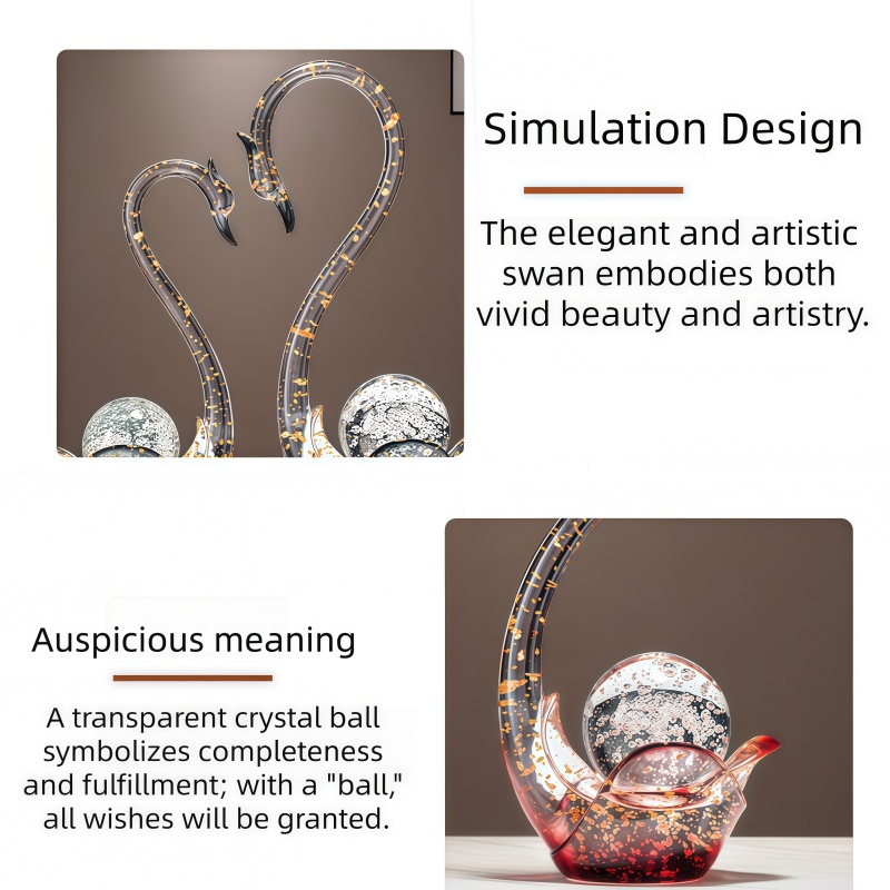 Luxury Resin Swan Figurine Cou - Resin Art Wedding Gift review and price