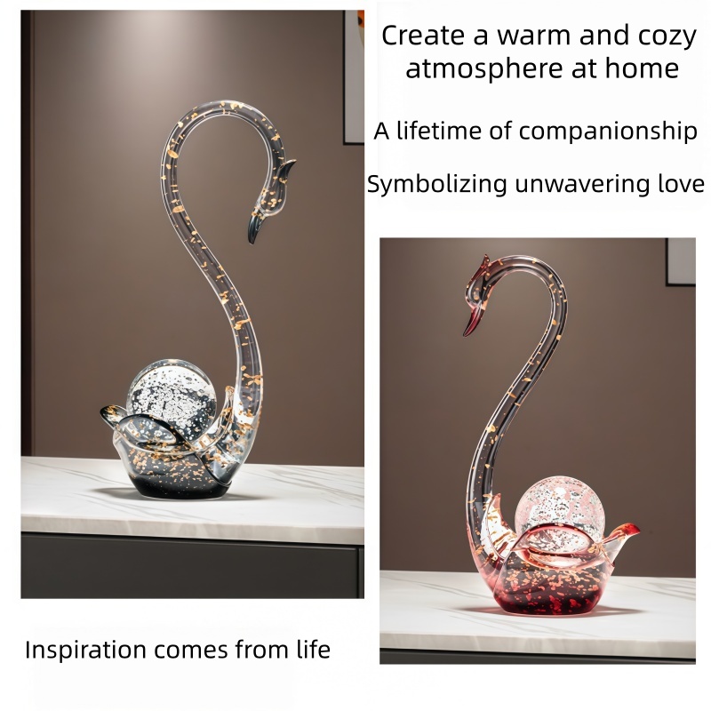 Luxury Resin Swan Figurine Cou - Resin Art Wedding Gift review and price