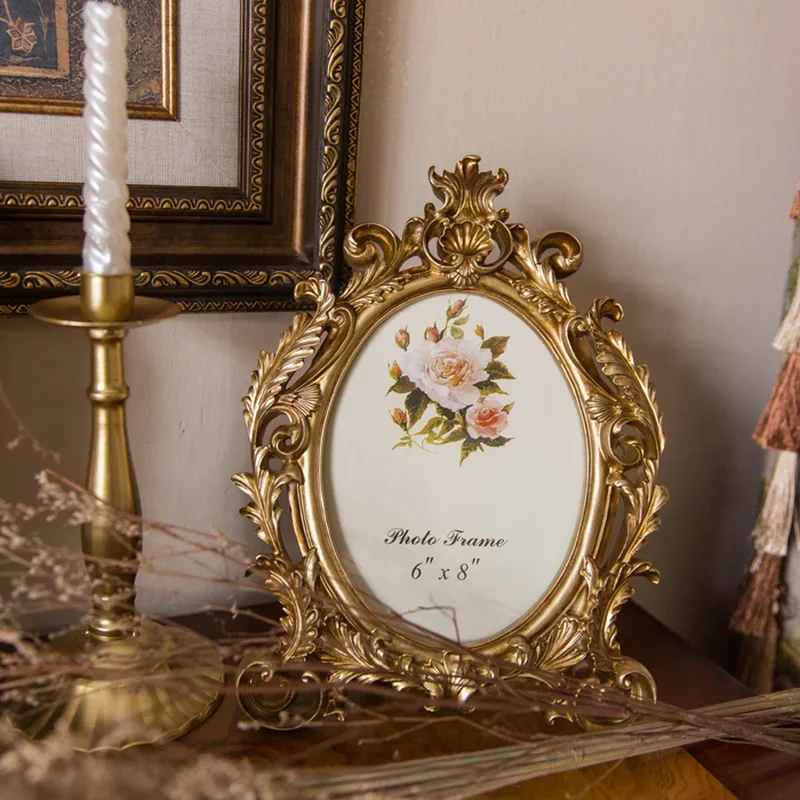 Retro Gold Oval Resin Photo Fr - Resin Art Wedding Gift review and price